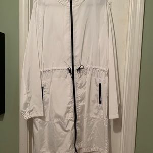 white rain jacket fila